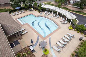 Pool amenity overhead view